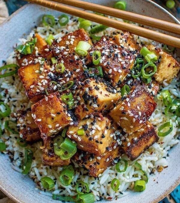 Sticky Garlic Tofu